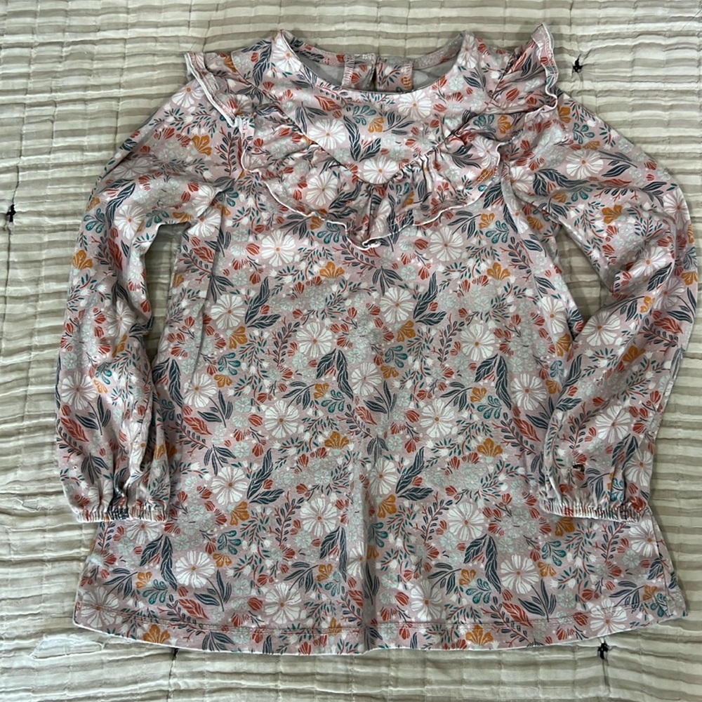 Isaac Mizrahi fall floral long sleeve shirt | Toddle girls size XS (4)